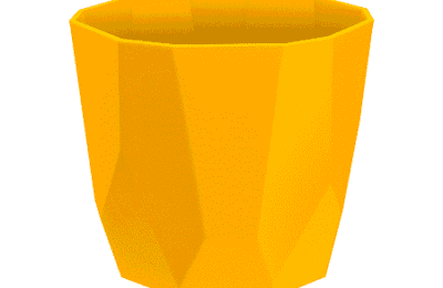 Masca ghiveci Elho b.for rock, ocru, plastic, diametru 14 cm