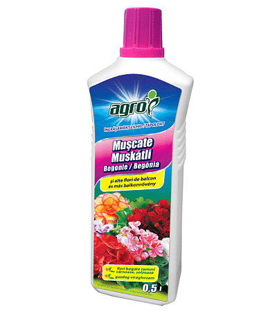 Ingrasamant lichid Agro CS, pentru plantele cu flori din balcon, 0,5 L