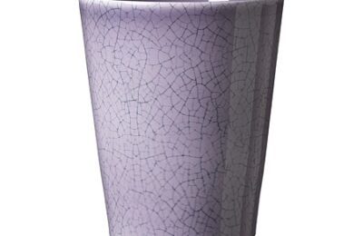 Ghiveci SK Medina Glaze, ceramica, mov crapat, diametru 13 cm, 15 cm